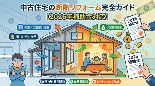 中古住宅の断熱リフォーム完全ガイド【2026年補助金対応】
