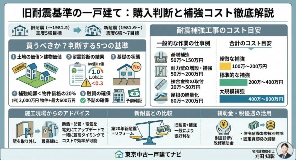 旧耐震基準の中古一戸建ては買うべきか｜判断基準と補強コストを徹底解説