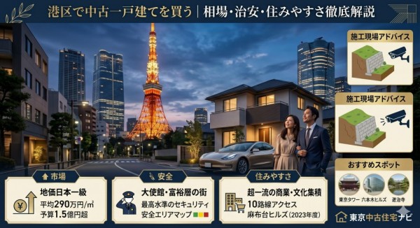 港区で中古一戸建てを買う｜相場・治安・住みやすさ徹底解説