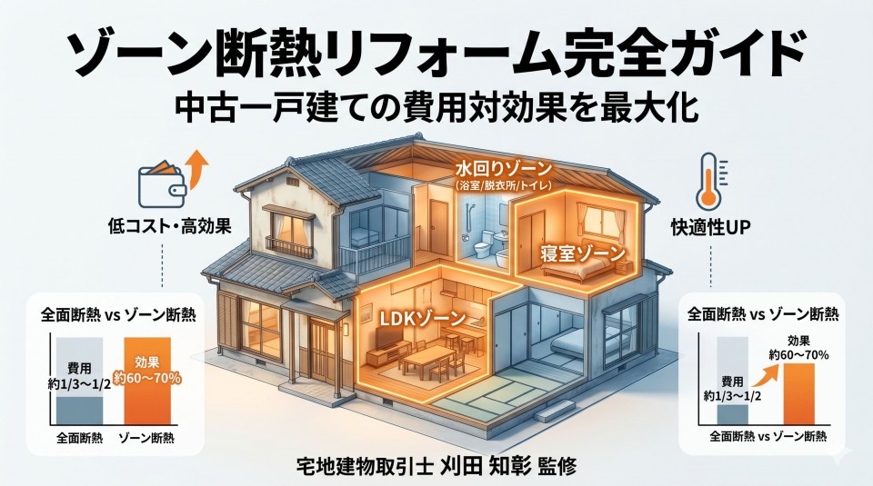 ゾーン断熱リフォーム完全ガイド｜中古一戸建ての費用対効果を最大化のイメージ画像