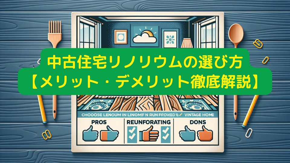 中古住宅リノリウムの選び方【メリット・デメリット徹底解説】