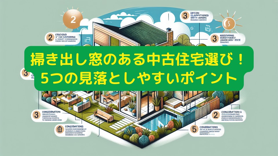 掃き出し窓のある中古住宅選び！5つの見落としやすいポイント