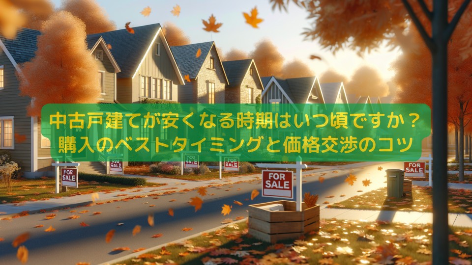 中古戸建てが安くなる時期はいつ頃ですか？購入のベストタイミングと価格交渉のコツ