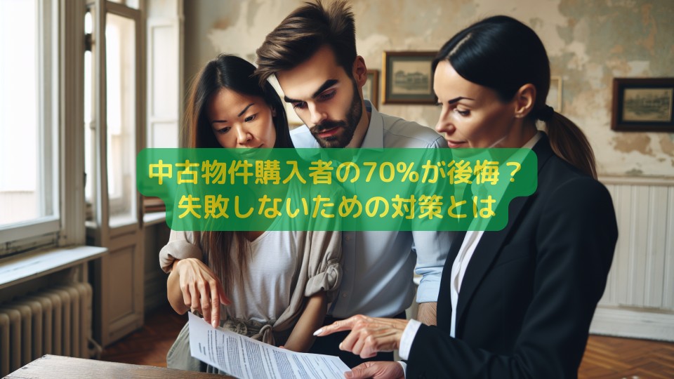 中古物件購入者の70%が後悔？失敗しないための対策とは