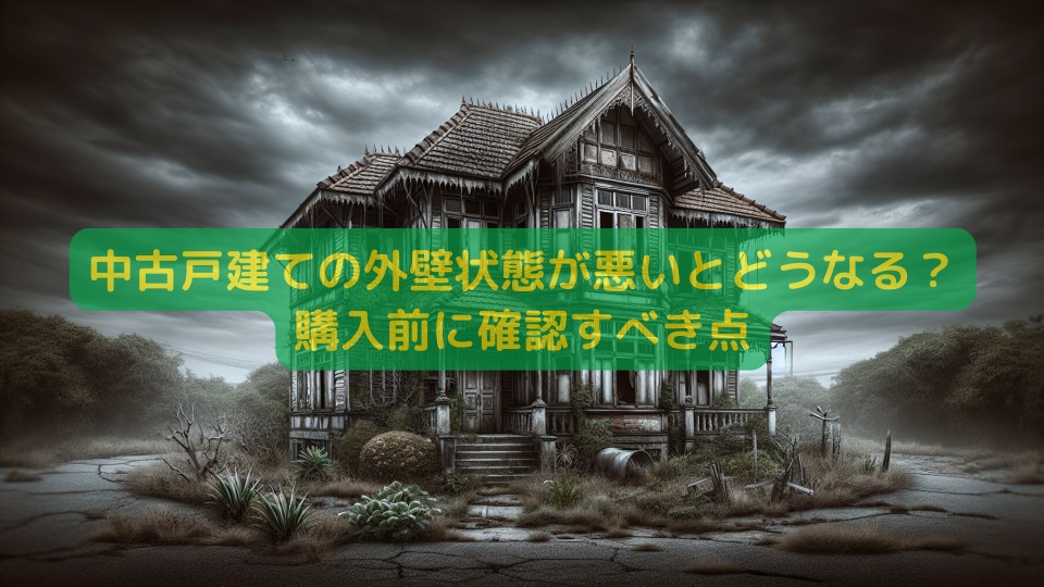 中古戸建ての外壁状態が悪いとどうなる？購入前に確認すべき点