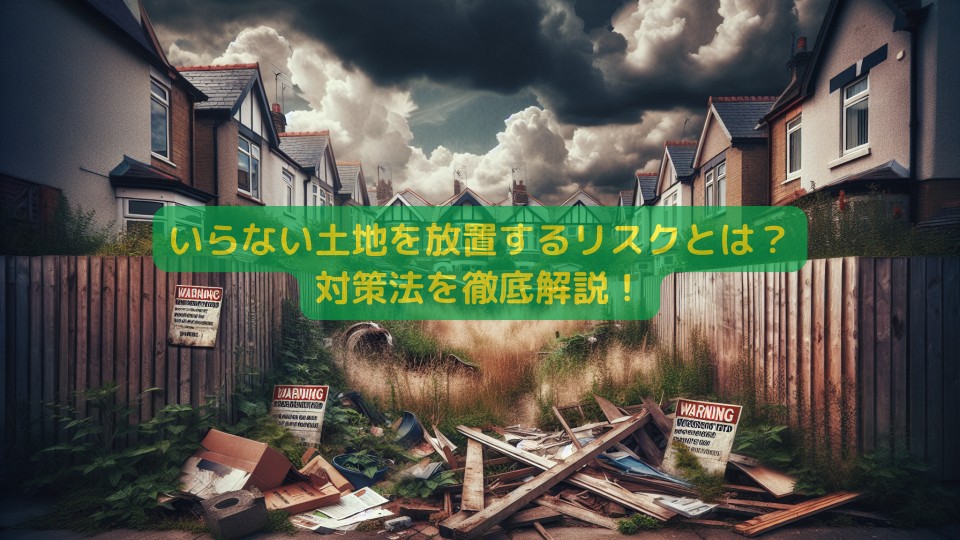 いらない土地を放置するリスクとは？対策法を徹底解説！