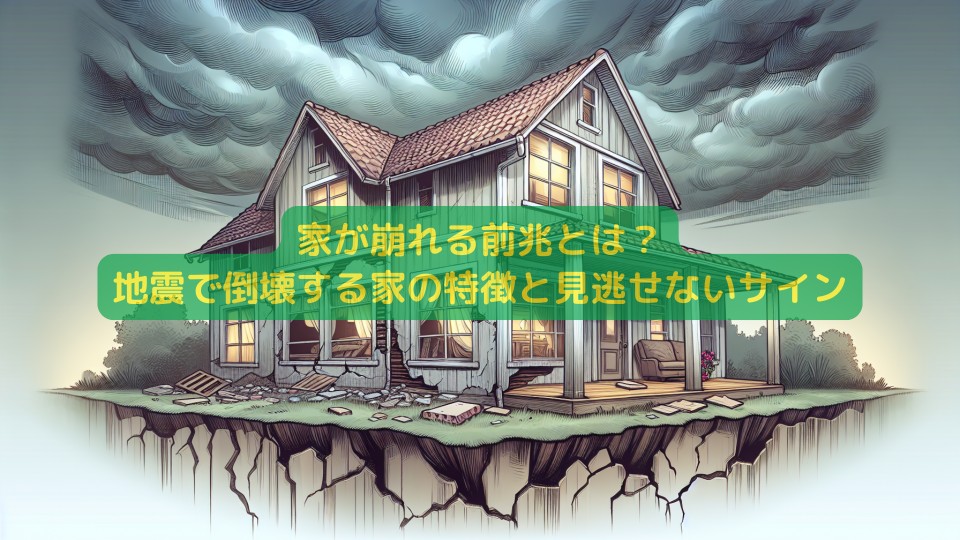 家が崩れる前兆とは？地震で倒壊する家の特徴と見逃せないサイン