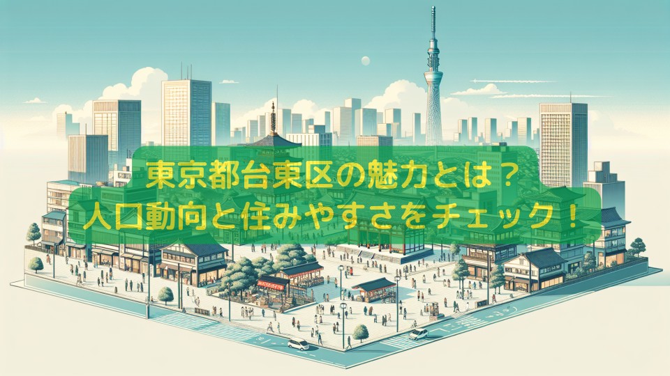 東京都台東区の魅力とは？人口動向と住みやすさをチェック！