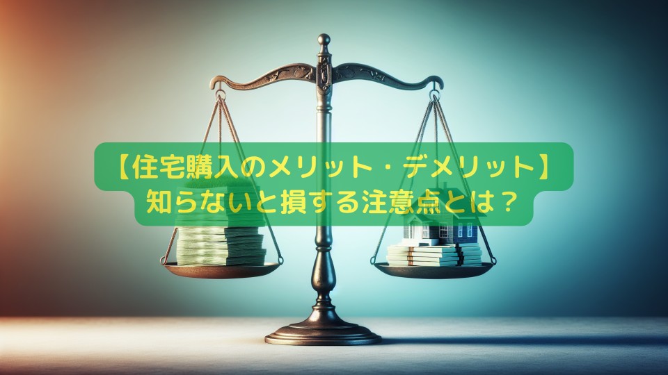 【住宅購入のメリット・デメリット】知らないと損する注意点とは？