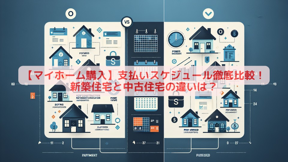 【マイホーム購入】支払いスケジュール徹底比較!新築住宅と中古住宅の違いは?