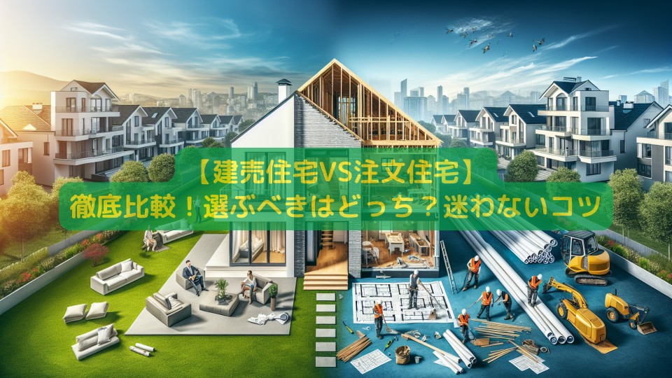 【建売住宅VS注文住宅】徹底比較!選ぶべきはどっち?迷わないコツ