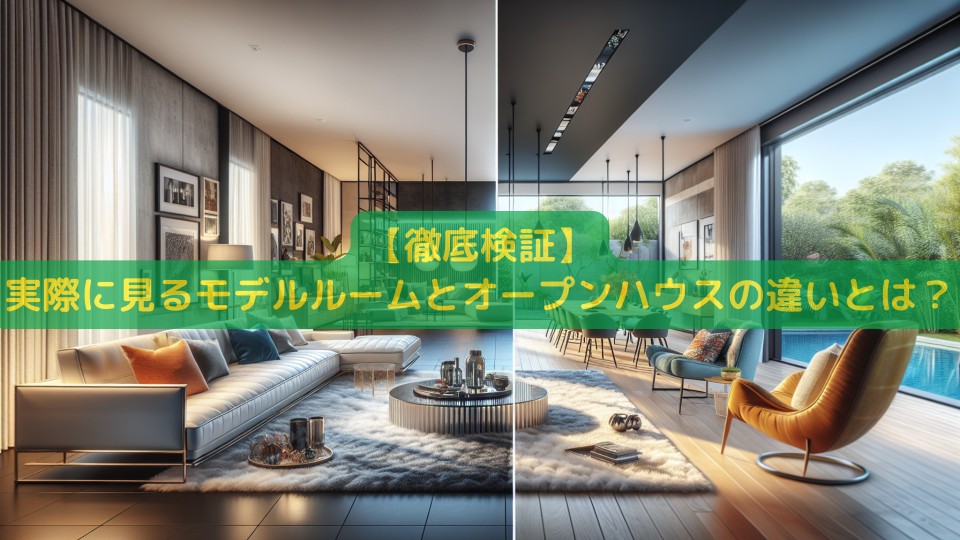 【徹底検証】実際に見るモデルルームとオープンハウスの違いとは?