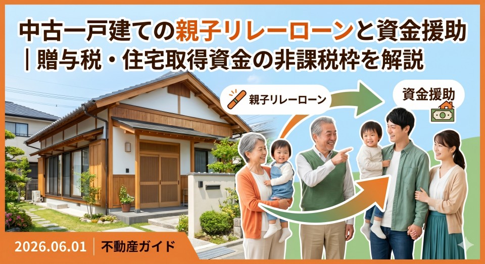 親子リレーローンと資金援助｜贈与税・住宅取得資金の非課税枠を解説のイメージ画像