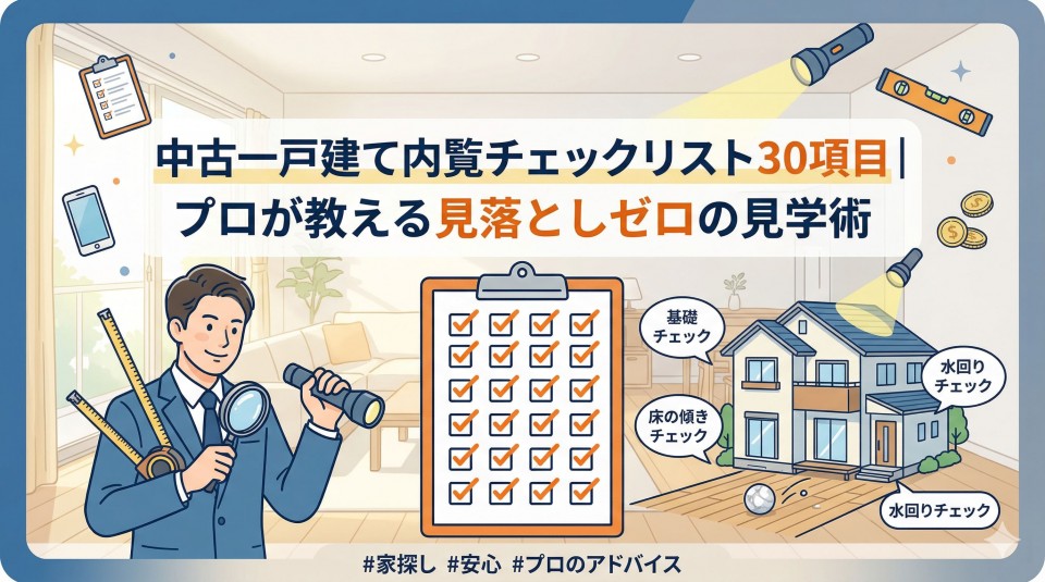 中古一戸建て内覧チェックリスト30項目のイメージ画像