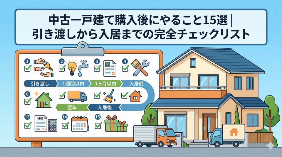 中古一戸建て購入後にやること15選のイメージ画像