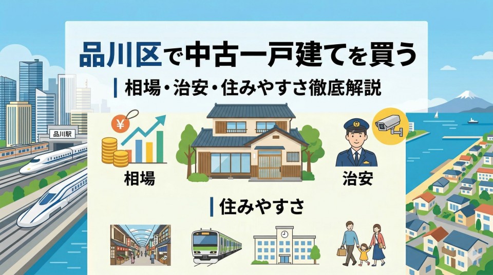 品川区で中古一戸建てを買う|相場・治安・住みやすさ徹底解説のイメージ画像