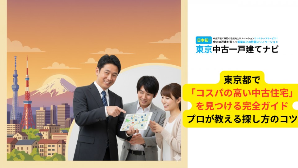 東京都で「コスパの高い中古住宅」を見つける完全ガイド｜プロが教える探し方のコツ