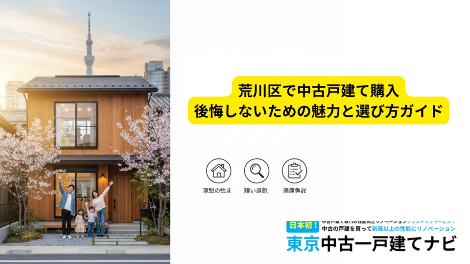 荒川区で中古戸建て購入｜後悔しないための魅力と選び方ガイドのイメージ図