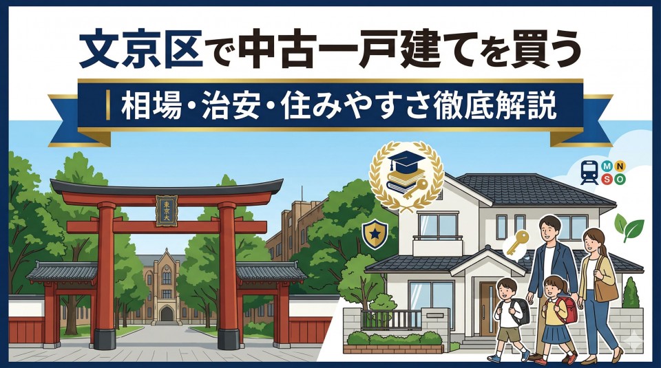 文京区で中古一戸建てを買う｜相場・治安・住みやすさ徹底解説のイメージ画像