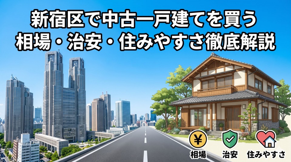 新宿区で中古一戸建てを買う｜相場・治安・住みやすさ徹底解説のイメージ画像