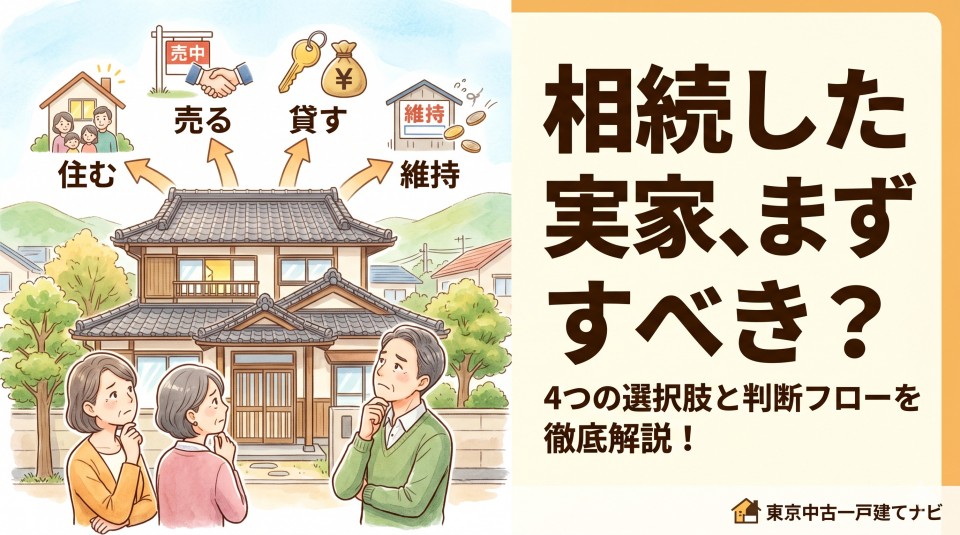 相続した実家どうする？判断フローチャートのイメージ画像