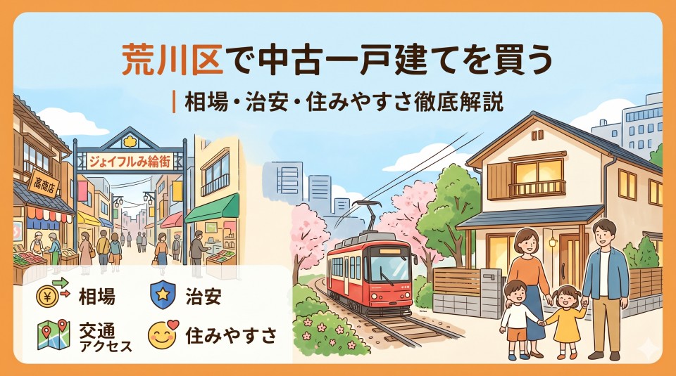 荒川区で中古一戸建てを買う｜相場・治安・住みやすさ徹底解説のイメージ画像