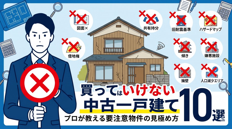 買ってはいけない中古一戸建て10選のイメージ画像